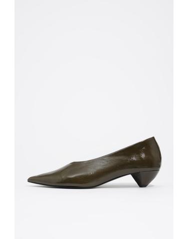빔바이롤라 그린 레더 포인티 로우힐 펌프스 262BZ0915.10502 DARK GREEN