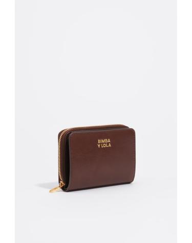 빔바이롤라 골드 메탈릭 플랩 미니 지갑 262BB1201.10633 DARK TAN