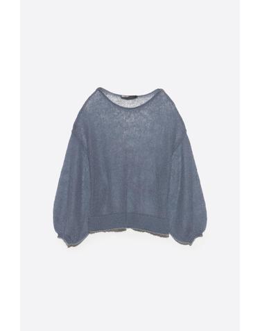 빔바이롤라 오버핏 보트넥 모헤어 니트 스웨터 262BR7201.10401 LIGHT BLUE