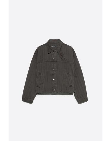 빔바이롤라 오버사이즈 스트라이프 워싱 데님 자켓 262BR4018.12648 WASHED BROWN