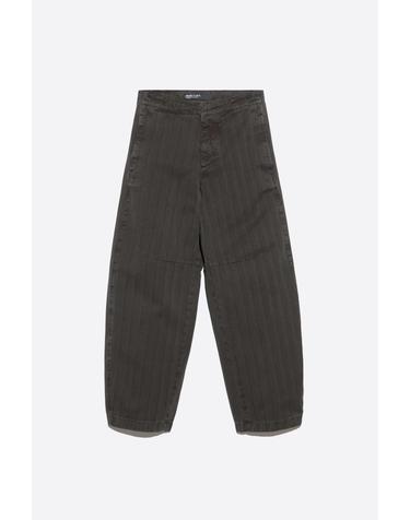 빔바이롤라 워시드 스트라이프 배럴 데님 팬츠 262BR6118.12648 WASHED BROWN