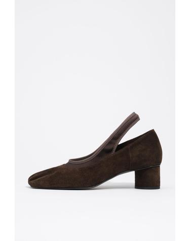 빔바이롤라 스웨이드 슬링백 미들 힐 슈즈 262BZ0925.10602 DARK BROWN