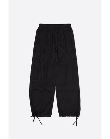 빔바이롤라 스카프 자수 패치워크 와이드 팬츠 261BR6038.10000 BLACK