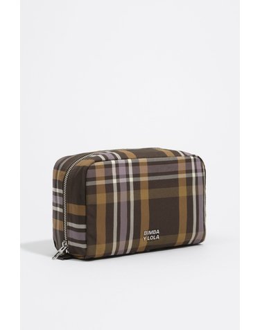 빔바이롤라 타탄 체크 자카드 미디엄 파우치 262BBK453.21253 TARTAN HUNTER GREEN