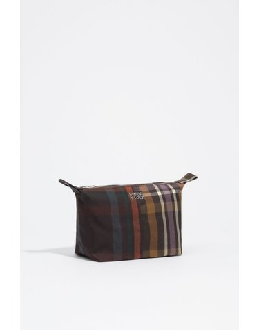 빔바이롤라 타탄 체크 스몰 코스메틱 파우치 262BBV413.20254 TARTAN CHOCOLATE GREEN