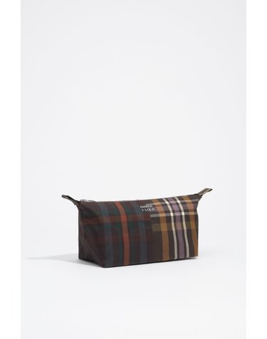 빔바이롤라 타탄 체크 미디엄 파우치 262BBV415.20254 TARTAN CHOCOLATE GREEN