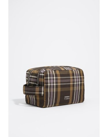 빔바이롤라 타탄 체크 자카드 파우치 262BBK459.21253 TARTAN HUNTER GREEN