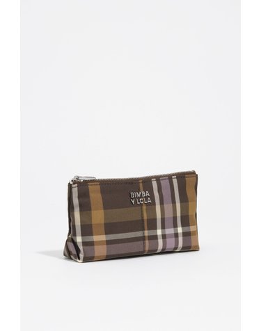 빔바이롤라 타탄 체크 자카드 코인 파우치 262BBK476.21253 TARTAN HUNTER GREEN