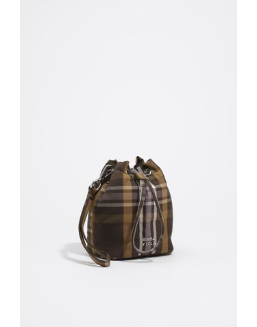 빔바이롤라 타탄 체크 자카드 버킷백 262BBK494.21253 TARTAN HUNTER GREEN