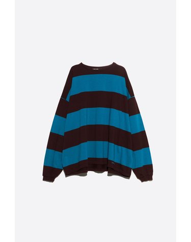 빔바이롤라 오버핏 스트라이프 긴팔 티셔츠 262BR7406.12503 TEAL