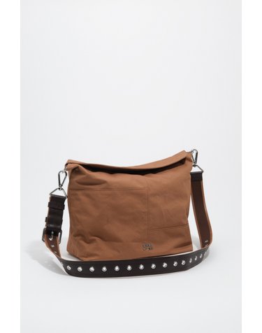빔바이롤라 라지 코튼 슬라우치 숄더백 262BBVJ5V.10601 LIGHT BROWN