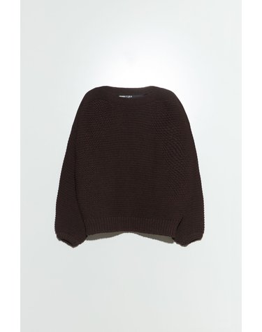 빔바이롤라 오버사이즈 보트넥 니트 스웨터 262BR7209.10642 DARK CHOCOLATE