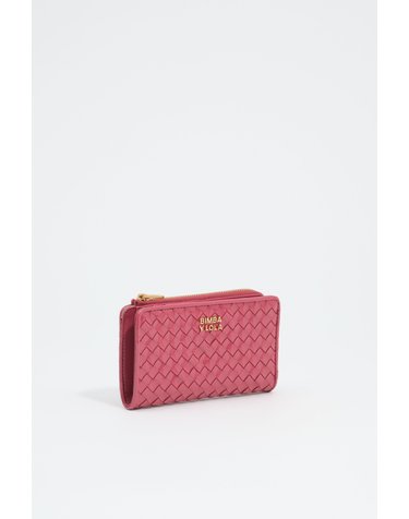 빔바이롤라 우븐 패턴 콤팩트 반지갑 262BB1215.10302 DARK PINK