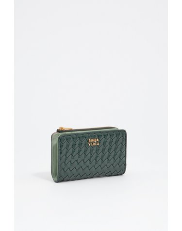 빔바이롤라 우븐 골드 메탈릭 반지갑 262BBM215.10502 DARK GREEN