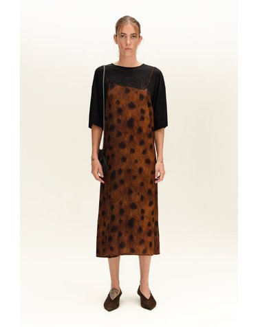 빔바이롤라 레이어드 스트랩 미디 원피스 262BR9024.11310 DEER BLACK BROWN