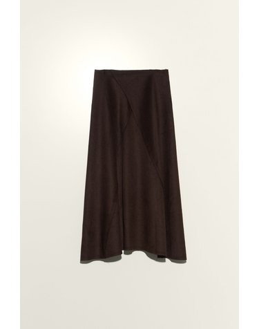 빔바이롤라 울 플레어 롱 스커트 262BR4817.10602 DARK BROWN