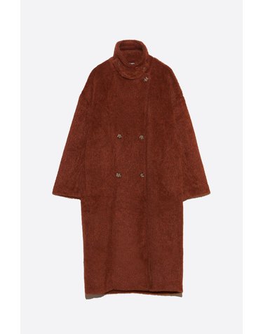 빔바이롤라 브라운 퍼 더블 미디 코트 262BR0415.10151 BURNT ORANGE