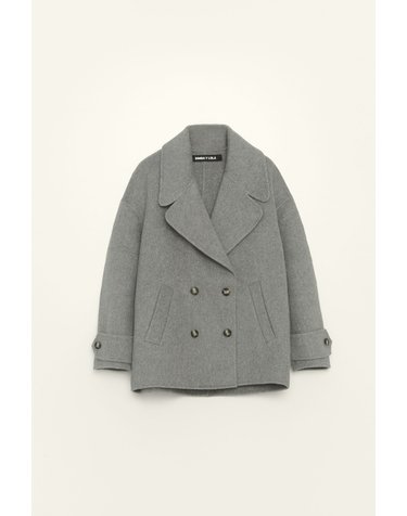 빔바이롤라 울 더블브레스트 숏 코트 262BR0406.10011 LIGHT GREY