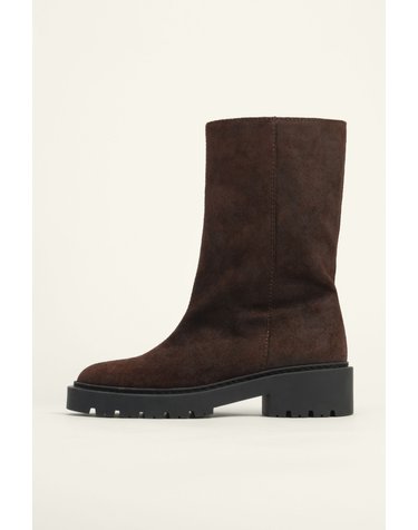 빔바이롤라 오일드 레더 지퍼 청키 미들부츠 262BZ0632.10602 DARK BROWN