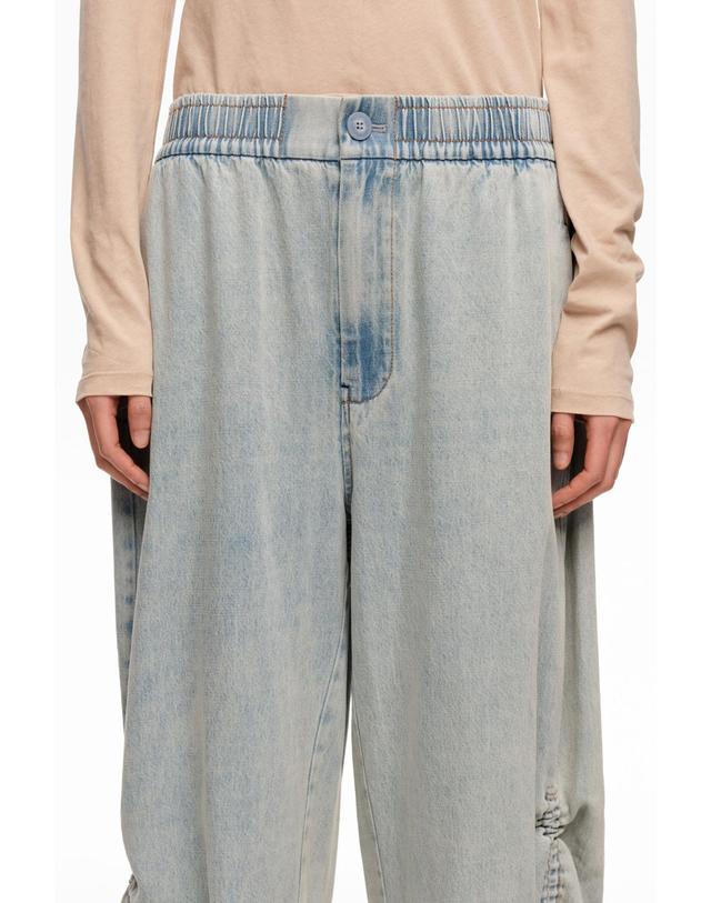 빔바이롤라 빔바이롤라 조거핏 밴딩 연청 데님 팬츠 261BR6102.10404 LIGHT DENIM BLUE 블루 착용컷