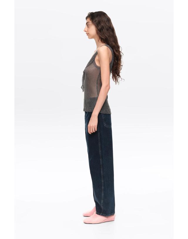 빔바이롤라 빔바이롤라 배럴핏 미드라이즈 데님 팬츠 262BR6140.11405 DARK DENIM BLUE 네이비 착용컷