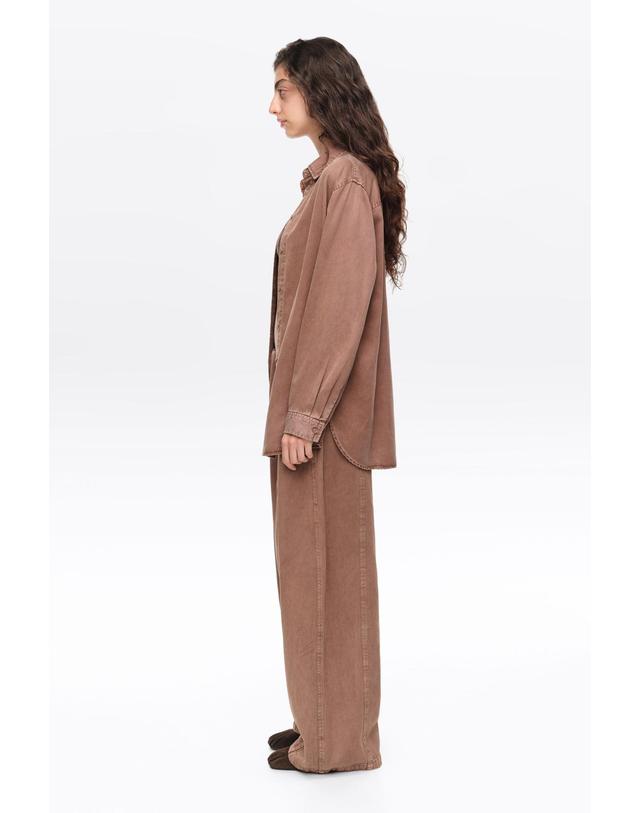 빔바이롤라 빔바이롤라 워시드 브라운 와이드 데님 팬츠 262BR6103.10648 WASHED BROWN 초콜릿 착용컷