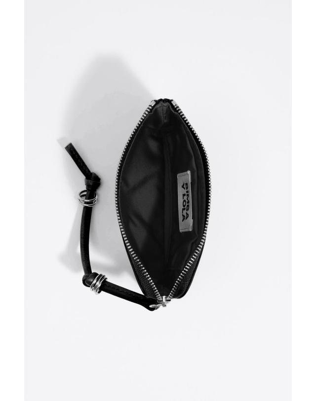 빔바이롤라 빔바이롤라 블랙 레더 코인 파우치 지갑 262BB1132.10000 BLACK 착용컷