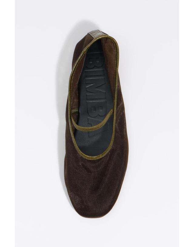 빔바이롤라 빔바이롤라 메쉬 스트랩 발레리나 플랫 262BZ0498.12502 DARK GREEN 그린 착용컷