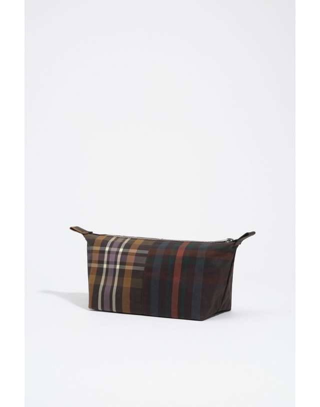 빔바이롤라 빔바이롤라 타탄 체크 미디엄 파우치 262BBV415.20254 TARTAN CHOCOLATE GREEN 멀티컬러 착용컷