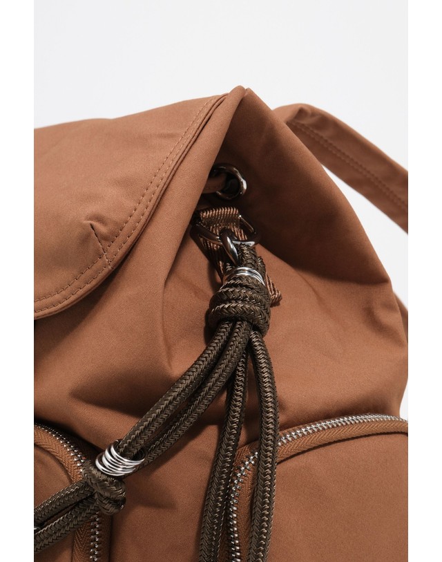 빔바이롤라 빔바이롤라 코튼 포켓 캐주얼 백팩 262BBVQ5G.10601 LIGHT BROWN 브라운 착용컷