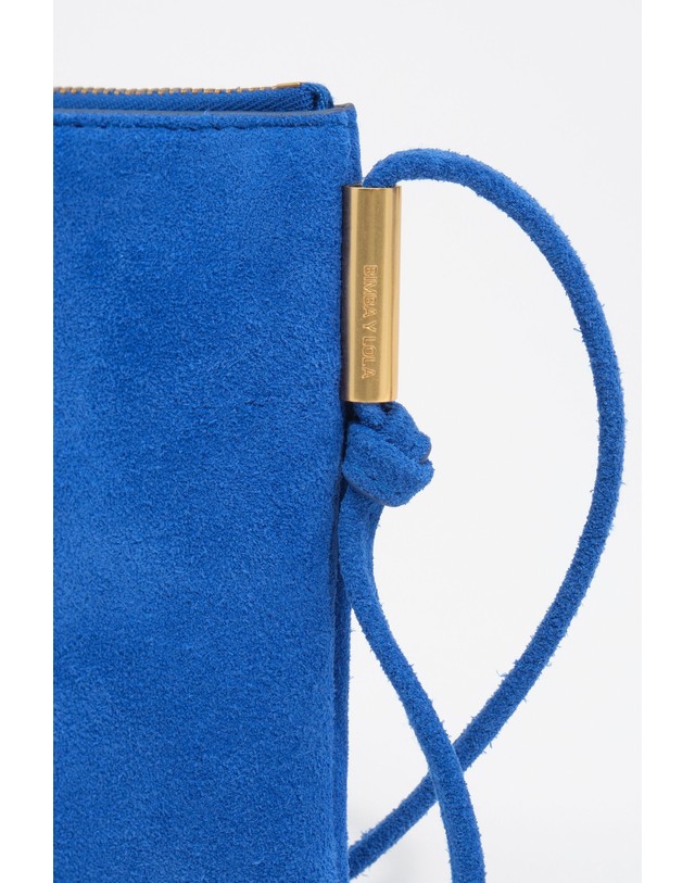 빔바이롤라 빔바이롤라 스웨이드 스몰 클러치백 262BBCJ6W.10431 ELECTRIC BLUE 블루 착용컷