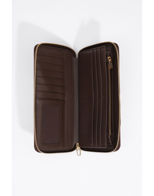 빔바이롤라 빔바이롤라 패치워크 지퍼 장지갑 262BBR303.10165 PATCHWORK CHOCOLATE 멀티컬러 착용컷