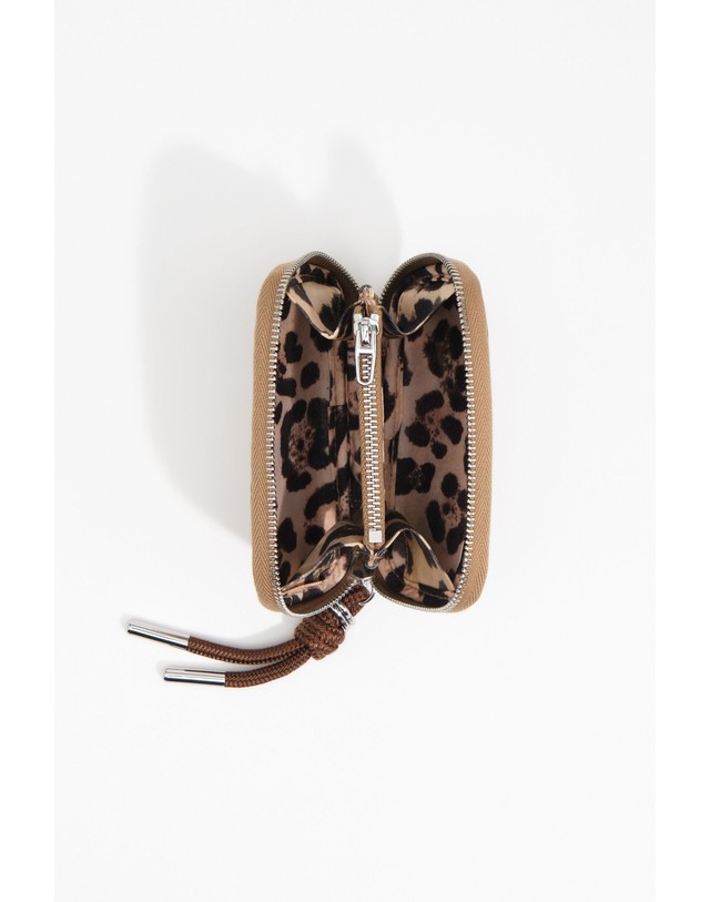 빔바이롤라 빔바이롤라 레오파드 미니 파우치 지갑 262BBK203.10181 LEOPARD NATURAL 베이지 착용컷