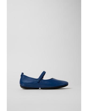 캠퍼 블루 가죽 발레리나 플랫슈즈 Right Nina K201365-033 BLUE