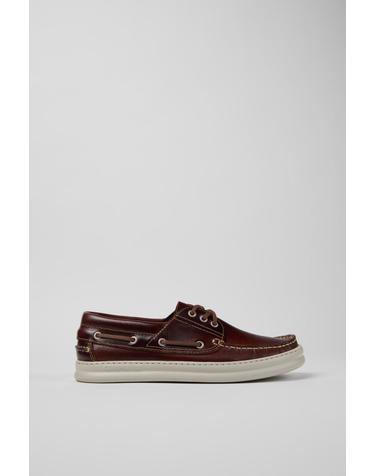 캠퍼 브라운 누벅 남성 보트슈즈 Runner K101073-003 BROWN