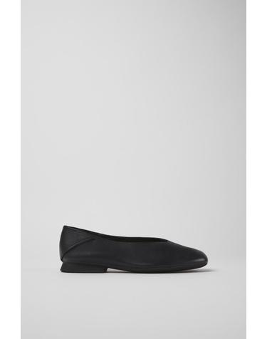 캠퍼 블랙 레더 발레리나 플랫슈즈 Casi Myra K201253-015 BLACK