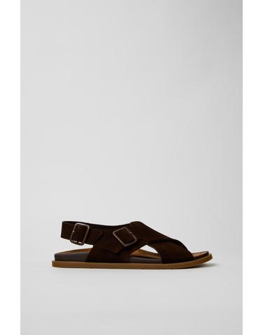 캠퍼 스웨이드 남성 스트랩 샌들 브라운 K101093-001 BROWN