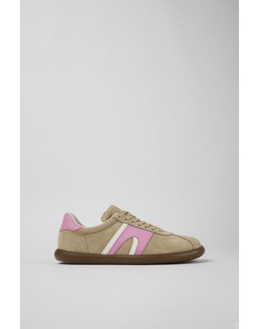 캠퍼 베이지 핑크 레더 스니커즈 Pelotas Soller K201608-003 BEIGE