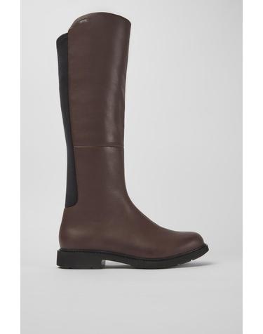 캠퍼 브라운 가죽 롱 부츠 Neuman K400248-005 BROWN