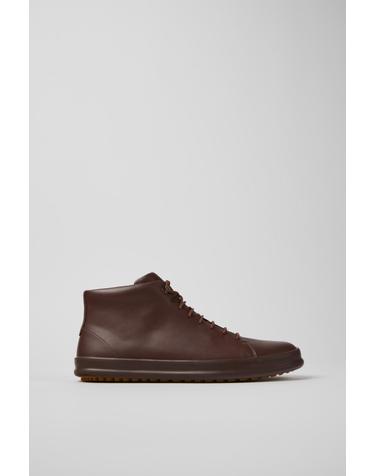 캠퍼 브라운 레더 캐주얼 남성 앵클부츠 Chasis K300236-022 BROWN