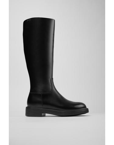 캠퍼 프리미엄 블랙 레더 롱부츠 Dean K400763-003 BLACK
