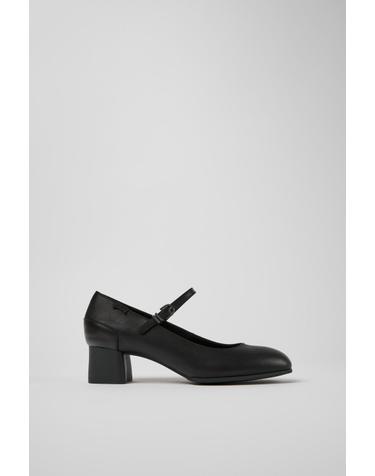 캠퍼 블랙 레더 메리제인 로우힐 펌프스 Katie K200694-001 BLACK