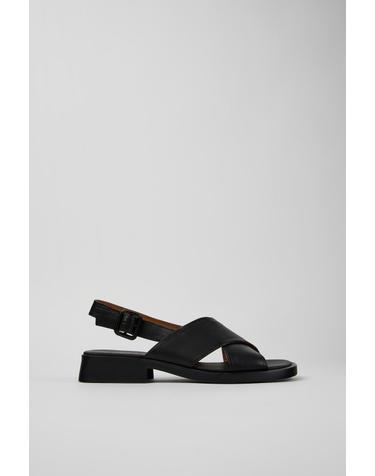캠퍼 블랙 레더 스트랩 샌들 Dana K201600-002 BLACK
