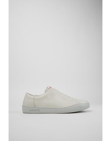 캠퍼 화이트 가죽 남성 로우탑 스니커즈 K101083-002 WHITE