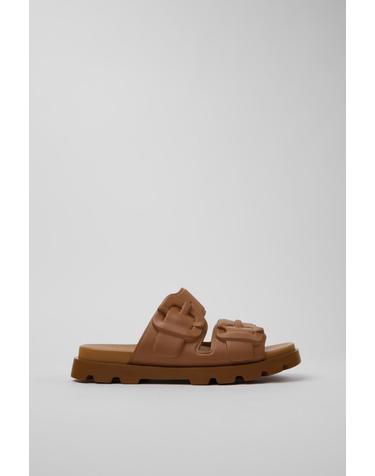 캠퍼 브라운 슬라이드 샌들 Brutus K101046-002 BROWN