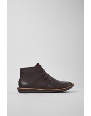 캠퍼 브라운 가죽 남성 앵클부츠 Beetle 36530-060 BROWN