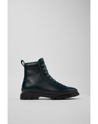 캠퍼 프리미엄 레더 그린 여성 레이스업 앵클 부츠 Brutus K400325-048 GREEN