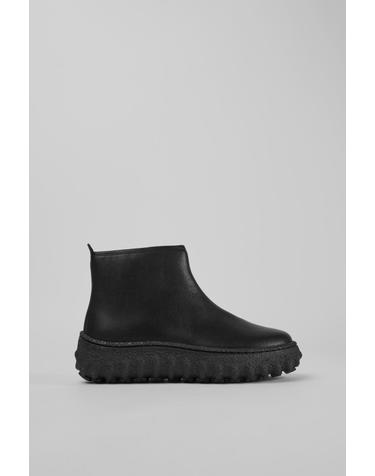 캠퍼 블랙 가죽 여성 앵클부츠 Ground K400460-001 BLACK