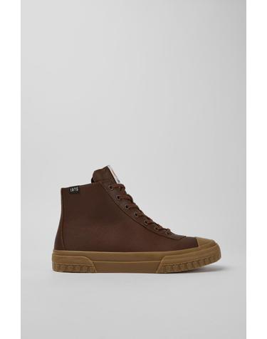 캠퍼 레더 하이탑 레이스업 남성 부츠 K300419-002 BROWN