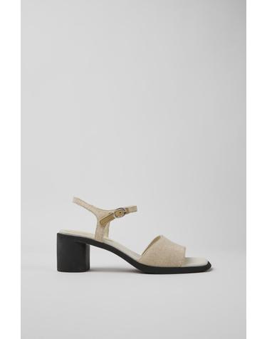 캠퍼 Meda 앵클 스트랩 블록힐 샌들 K201379-007 BEIGE
